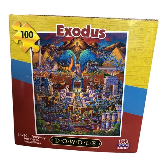 DOWDLE Games New In Bag In Box Dowdle Exodus Puzzle 6x2 Inch 100